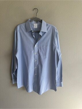 Brooks Brothers Regent Non-Iron Light Blue Dress Shirt XL 17-35